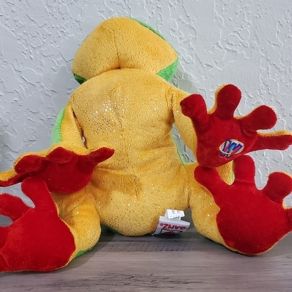 Ganz Webkinz Tree Frog Stuffed Animal Plush Green and Yellow w/Red Eyes 10" - Picture 4 of 9